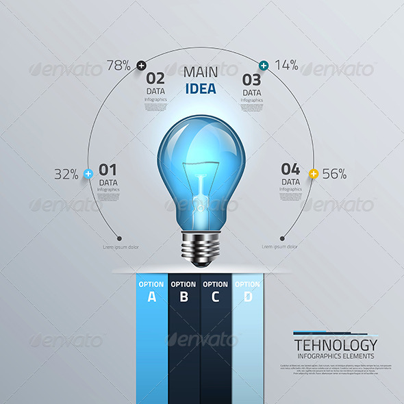 This is the Light Bulb Concept Infographic
