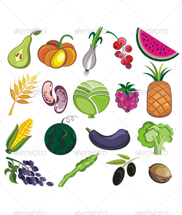 Collection of Various Fruits and Vegetables