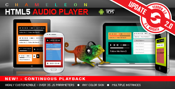 Chameleon HTML5 Audio Player With Without Playlist Chameleon HTML5 Audio Player With Without Playlist