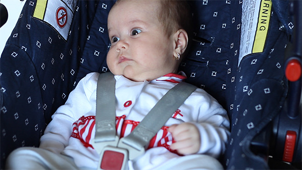 Little Baby on Car Seat Little Baby on Car Seat