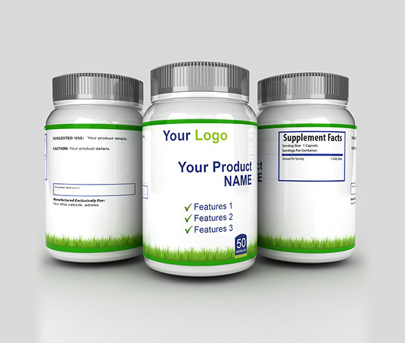 3d Medicine Bottles with sides - 3DOcean Item for Sale
