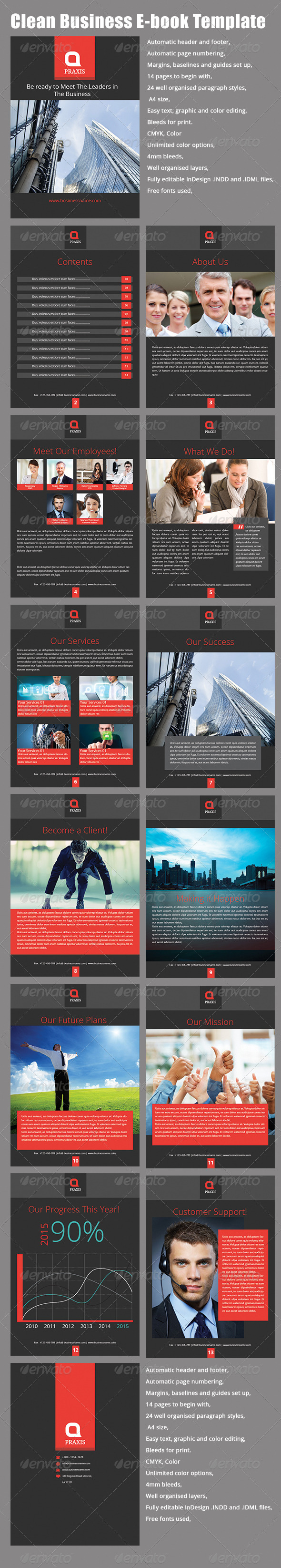 GraphicRiver Clean Business E-book Template 7820820 GraphicRiver Clean Business E-book Template 7820820