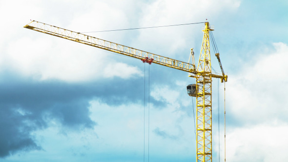 Crane on the Sky Background Crane on the Sky Background