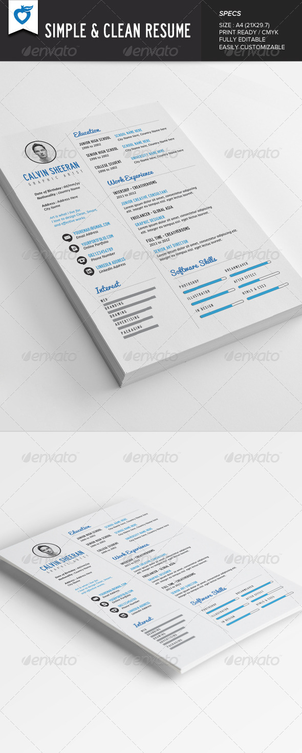 Simple & Clean Resume Simple & Clean Resume