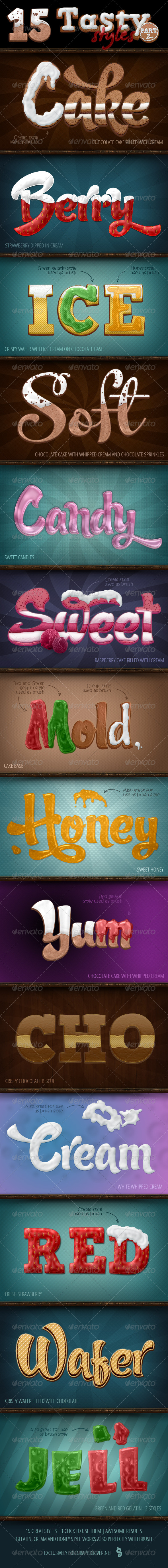 Tasty Food Styles - part 2 - Text Effects Styles