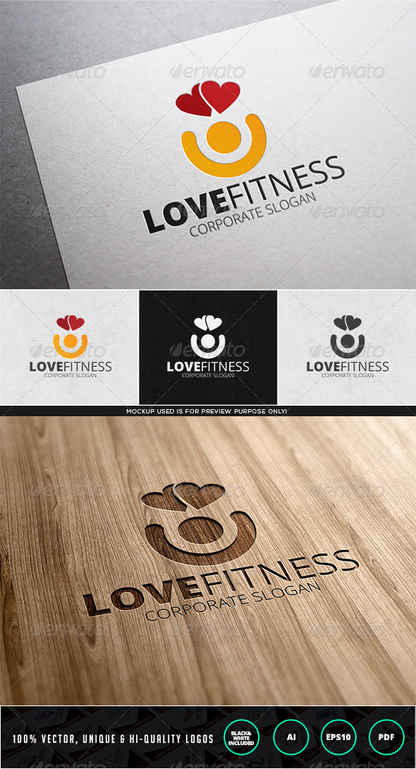 Love Fitness Logo Template Love Fitness Logo Template
