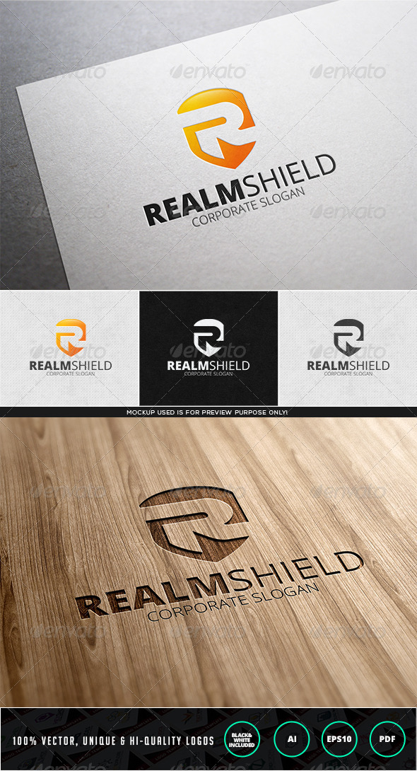 Realm Shield Logo Template - Letters Logo Templates