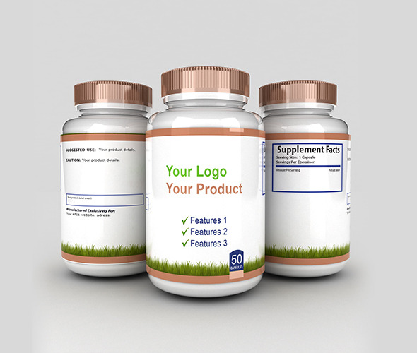 3D Medicine Bottles With 3 Sides V2 3D Medicine Bottles With 3 Sides V2