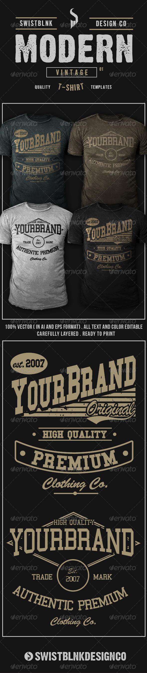 Modern Vintage T-Shirt 01 Modern Vintage T-Shirt 01