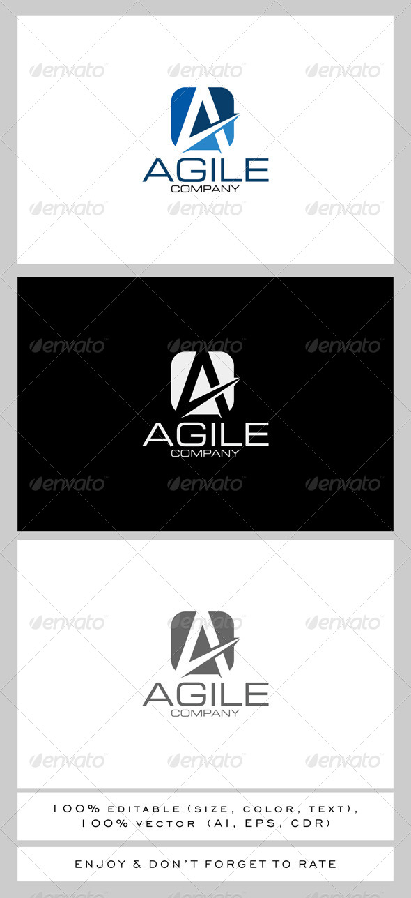 Agile Letter A Logo Agile Letter A Logo