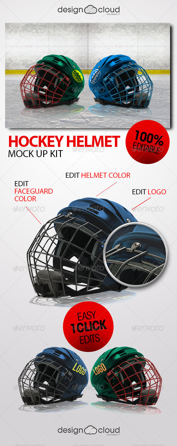 Hockey Helmet Mock Up Kit Hockey Helmet Mock Up Kit