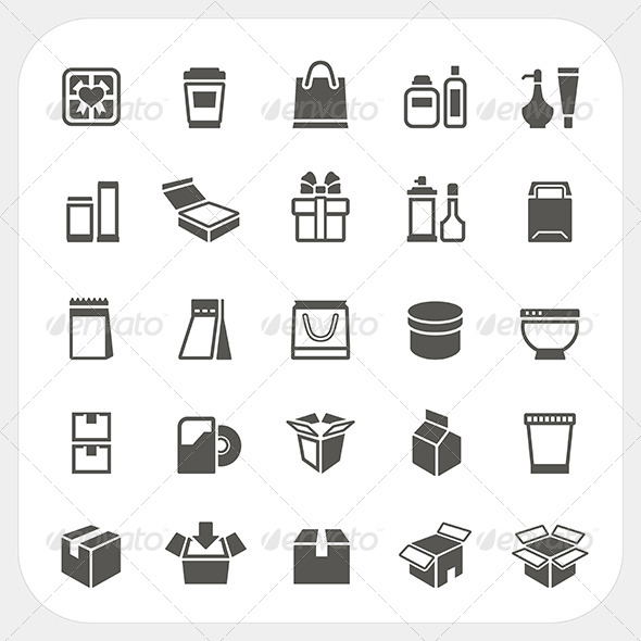 Packaging Icons Set Packaging Icons Set