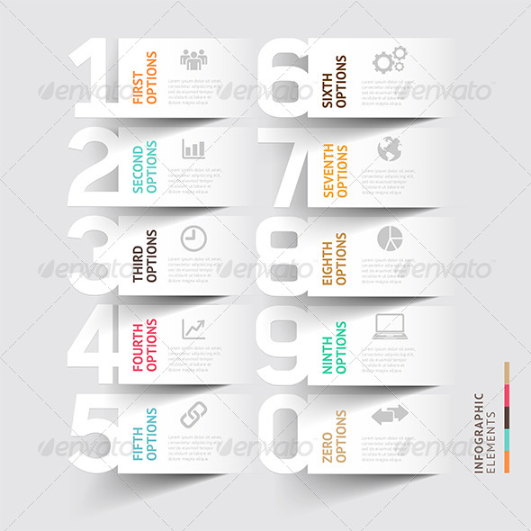 Abstract Infographic Number Options Template