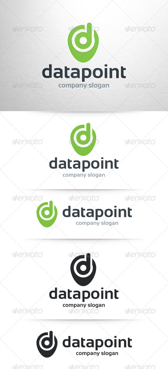 Data Point Letter D Logo Data Point Letter D Logo