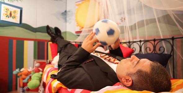 Mature Man Wearing Suit Playing With Ball Mature Man Wearing Suit Playing With Ball