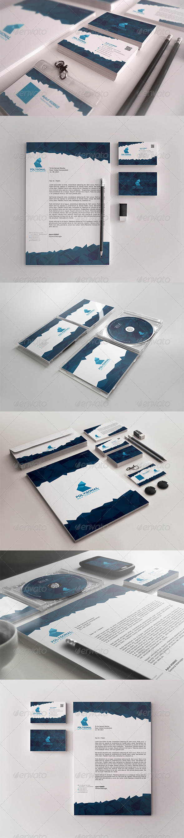 Polygonal Corporate Identity Package Polygonal Corporate Identity Package