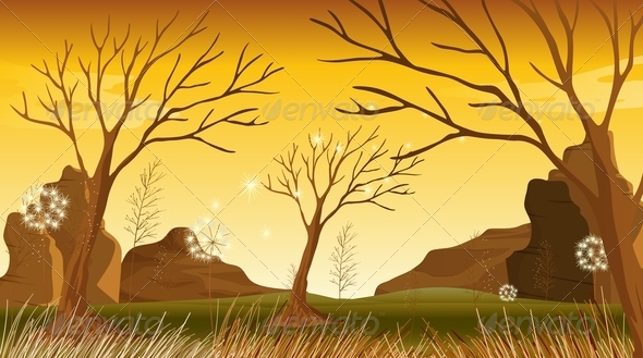 Bare Trees in Landscape Bare Trees in Landscape