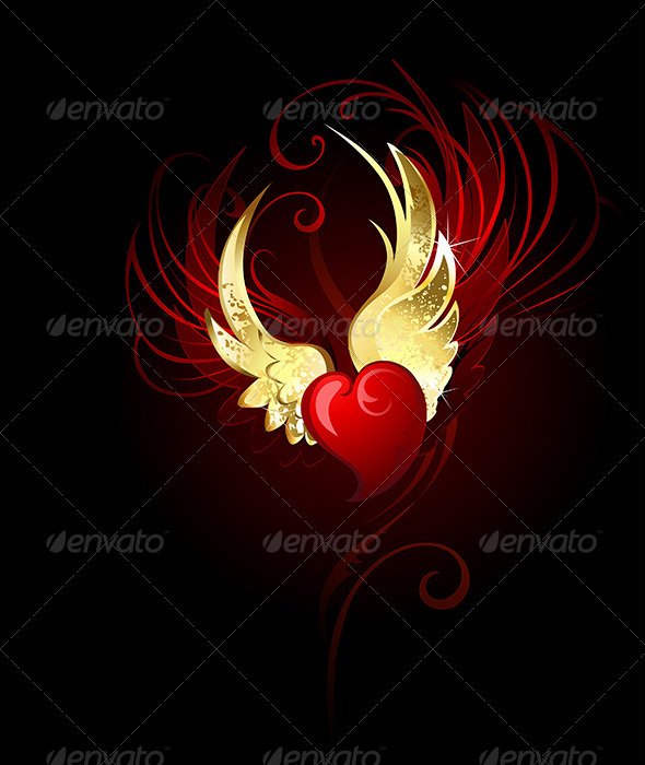 Heart with Wings Foil Heart with Wings Foil
