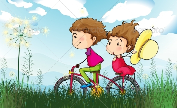 Kids biking Kids biking