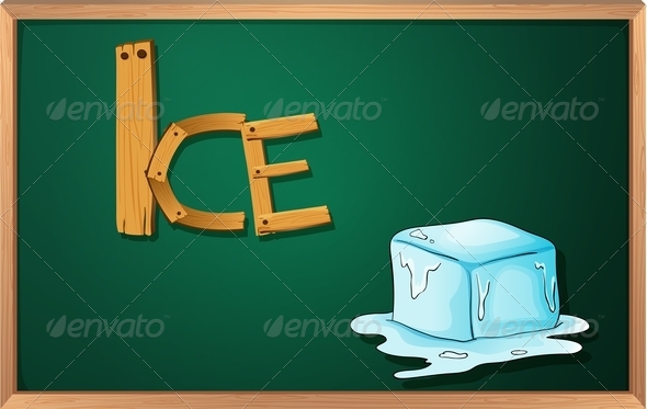 Blackboard with Ice Blackboard with Ice
