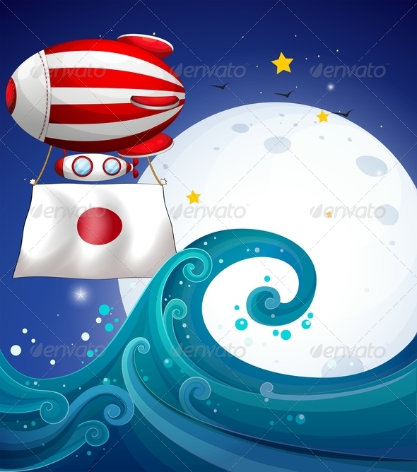 Balloon with the flag of Japan