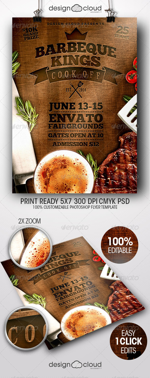 BBQ Kings Cook Off Flyer Template