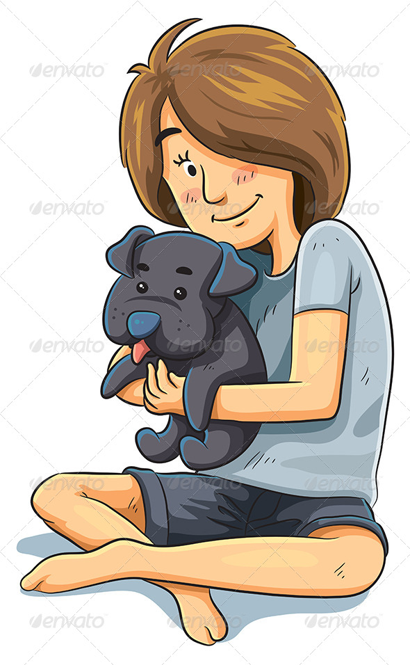 Girl with Puppy Girl with Puppy