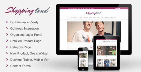 Shoppingland - eCommerce Muse Template