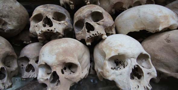 Skulls And Bones In Killing Field Cambodia Skulls And Bones In Killing Field Cambodia