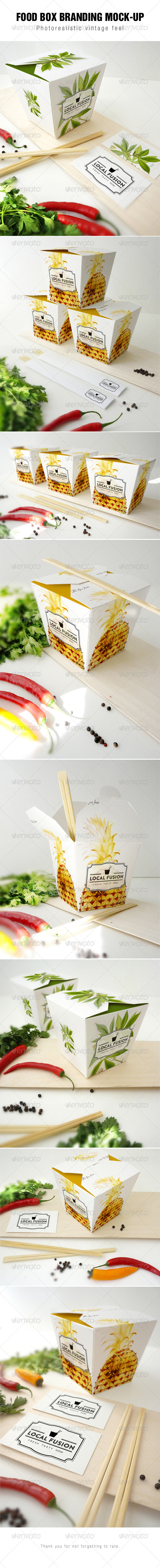 Food Box Branding Mockup Food Box Branding Mockup