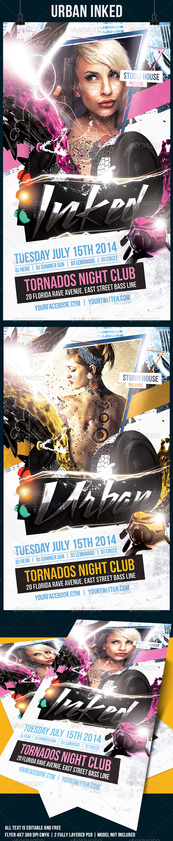 Inked Urban Flyer Template