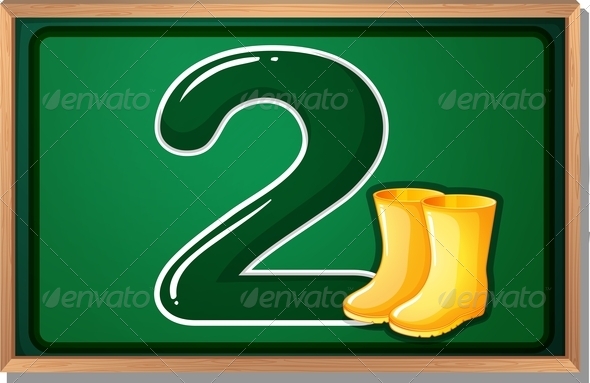 Blackboard with Two Boots Blackboard with Two Boots