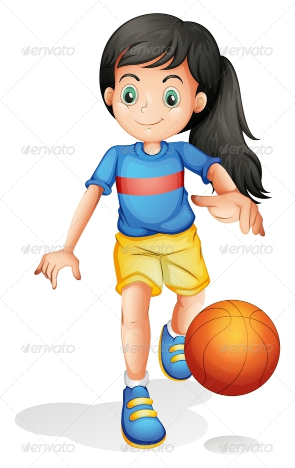 Girl Playing Basketball Girl Playing Basketball