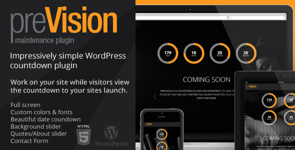 preVision Responsive WordPress Maintenance Plugin preVision Responsive WordPress Maintenance Plugin