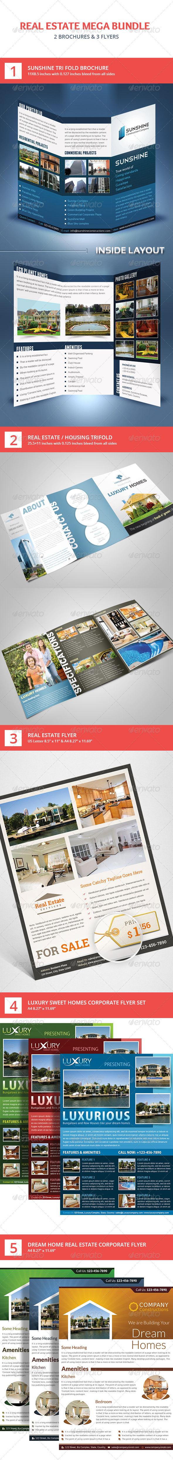 Real Estate Flyer & Brochure Mega Bundle