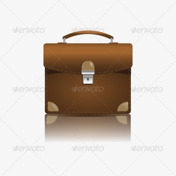 Brown Briefcase Illustration Brown Briefcase Illustration