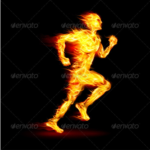 Fiery Running Man Fiery Running Man