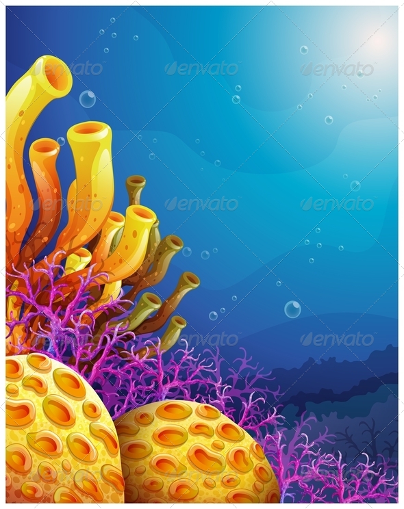 Coral Reef Drawing » Tinkytyler.org - Stock Photos & Graphics