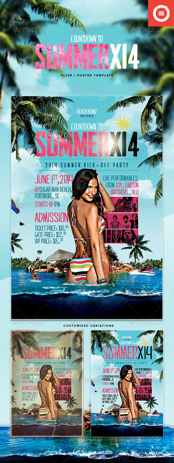 Summer Party Flyer/Poster - Events Flyers