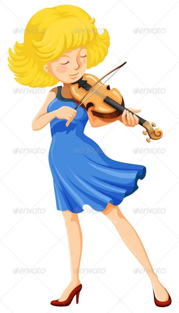 Girl playing the violin Girl playing the violin