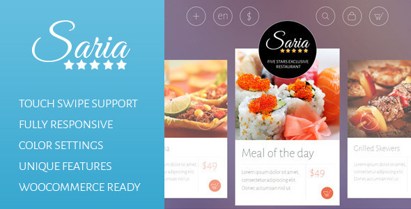 Saria Shop - Flat Responsive Wordpress Theme