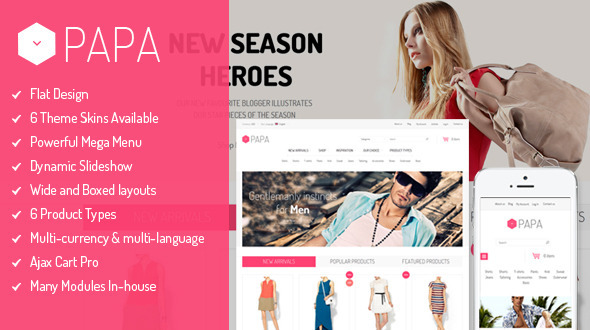 SM Papa - Responsive Fashion Theme for Magento