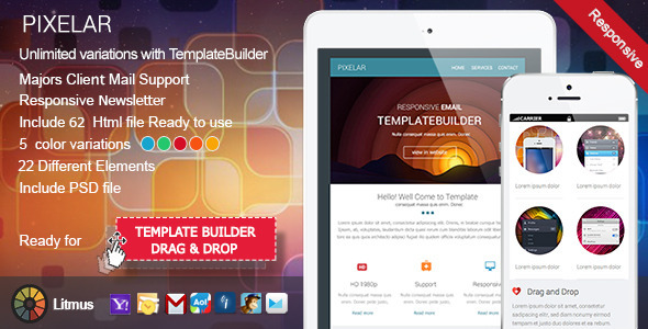 Pixelar Responsive Email & TemplateBuilder Pixelar Responsive Email & TemplateBuilder