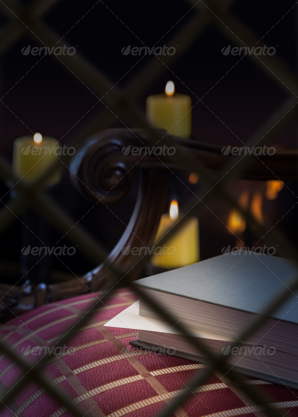Envelope in book left on seat by fire