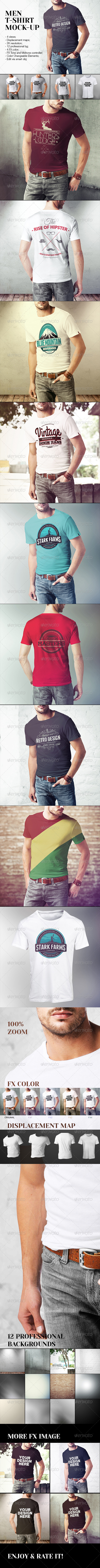 Men T-Shirt Mock-Up Men T-Shirt Mock-Up