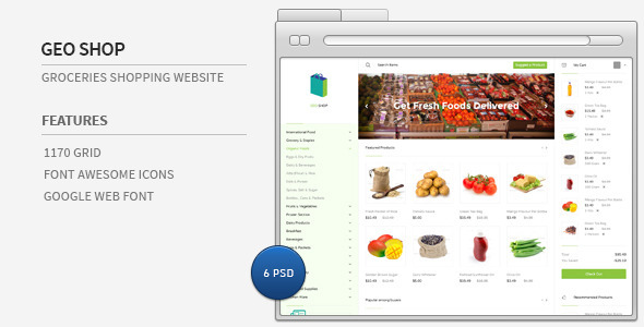 Geo Shop - Groceries Shopping Website