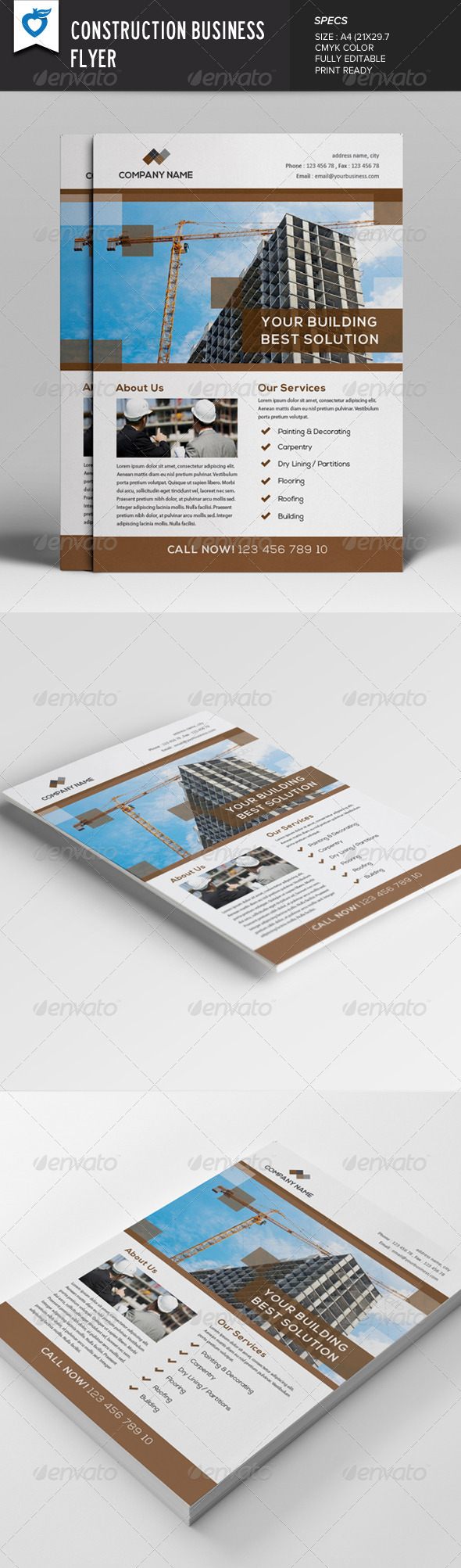 Construction Business Flyer Construction Business Flyer