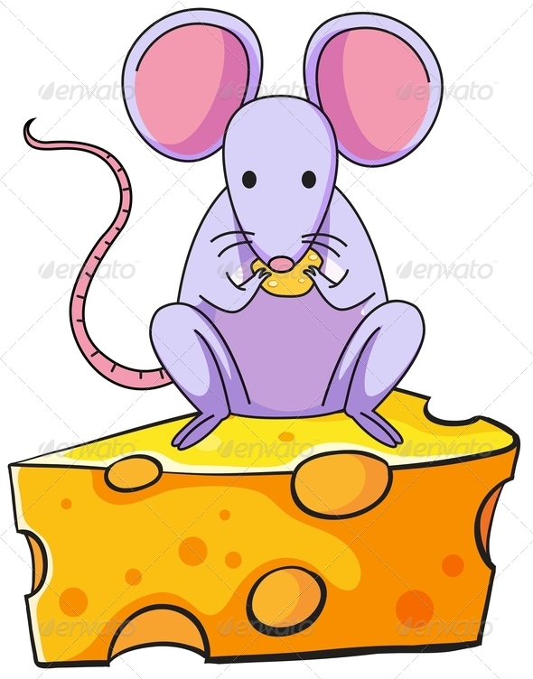 Mouse Eating Cheese