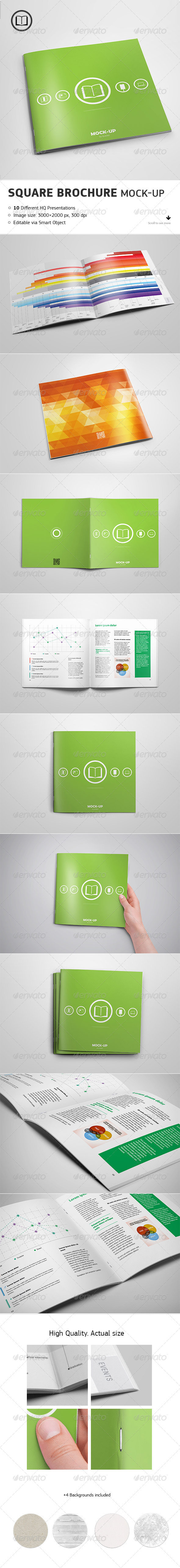 Square Brochure Mock-up Square Brochure Mock-up