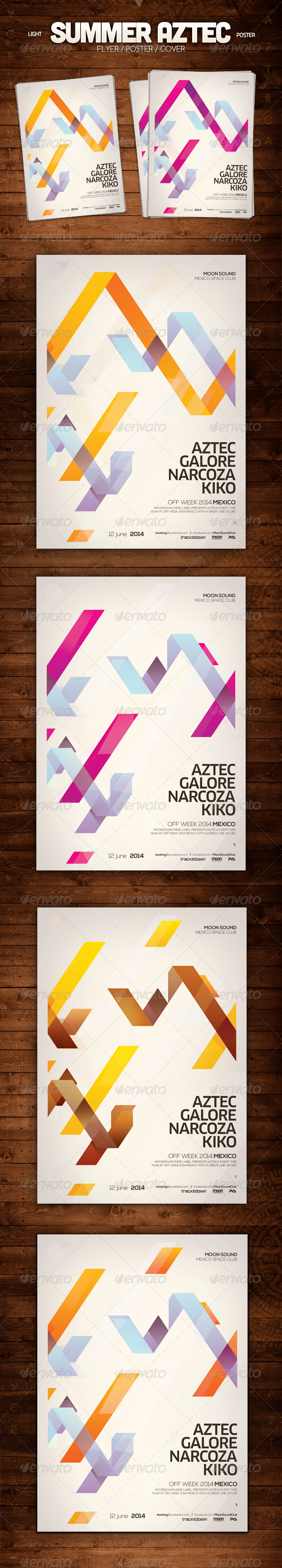 Summer Aztec Poster - Clubs & Parties Events